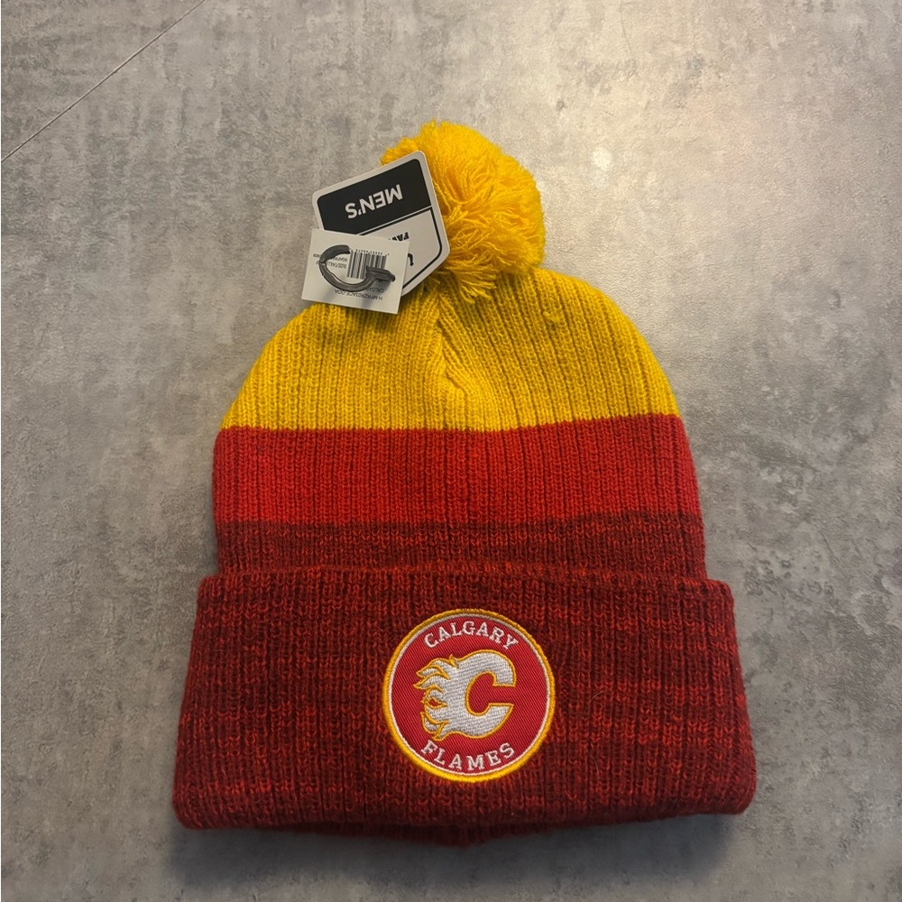 Calgary Flames Red and Yellow Toque